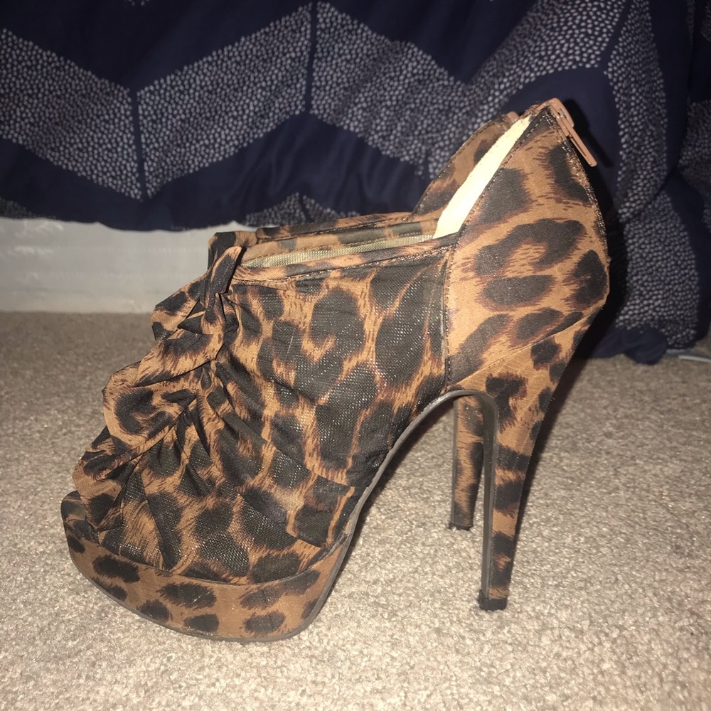 Cheetah Platform Heels